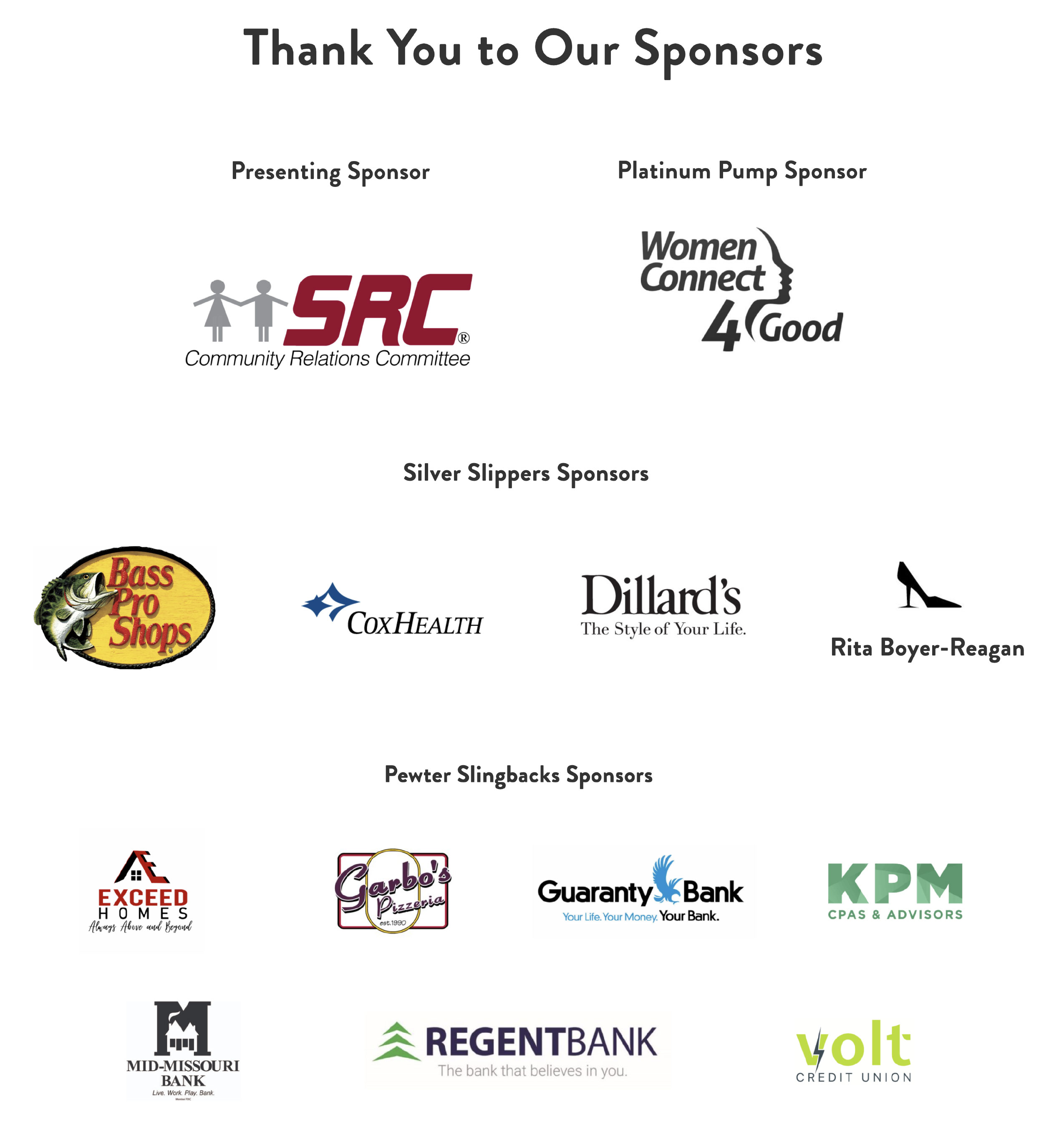Thank You To Our Sponsors!